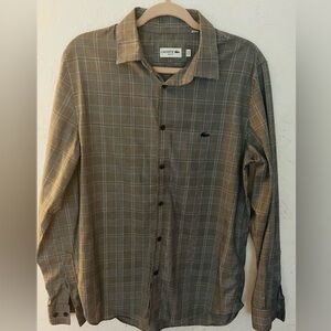 Lacoste Slim Fit Glen Plaid Long Sleeve Shirt (Sz. 41/M)
